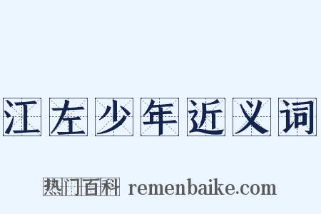 江左少年近义词是什么意思的图片